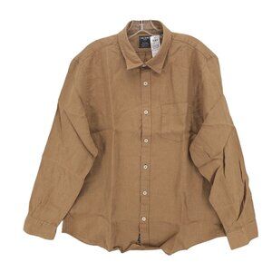 NWT TODD SNYDER Baird McNutt Irish Linen Shirt Slim Fit Vintage Brown XL XXL